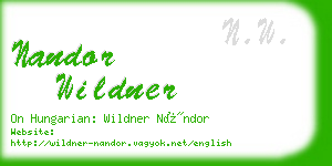 nandor wildner business card